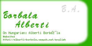 borbala alberti business card